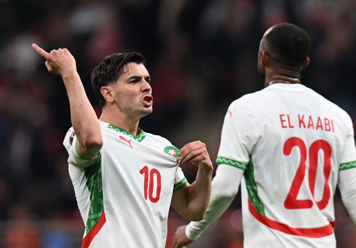 عکس از خوشحالی بعد از گل براهیم دیاز در جام ملت‌های آفریقا