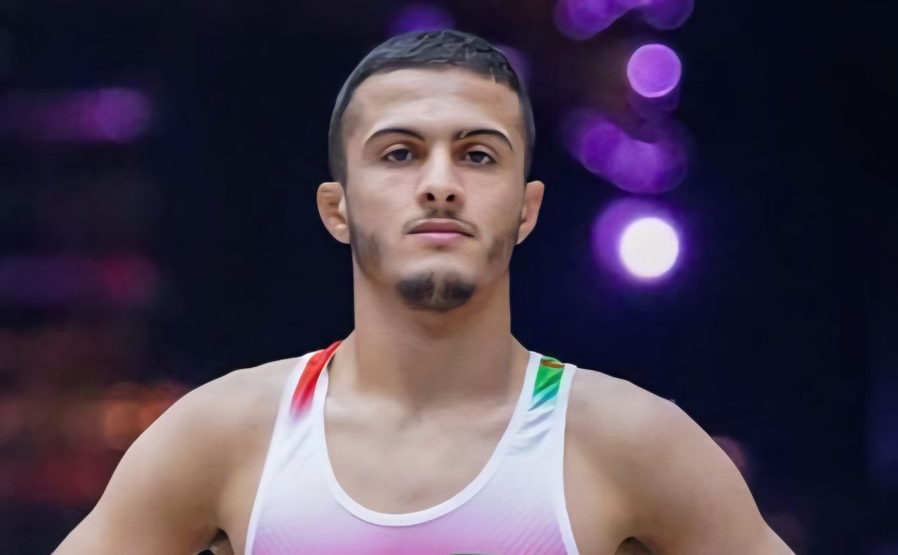 عکس از میلاد والی زاده کشتی‌گیر ایران در امیدهای جهان