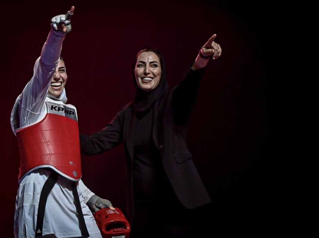 عکس از مینو مداح سرمربی سابق تیم تکواندوی زنان ایران