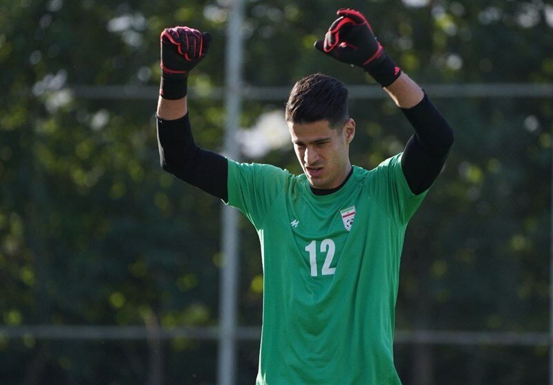 عکس از پیام نیازمند دروازه‌بان پرسپولیس و تیم ملی ایران