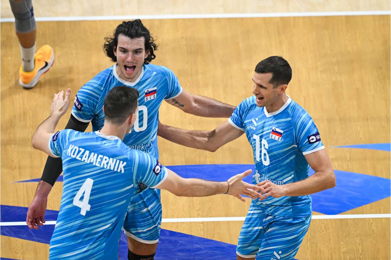 عکس از بازی اسلوونی و شیلی در رقابت‌های والیبال قهرمانی جهان ۲۰۲۵