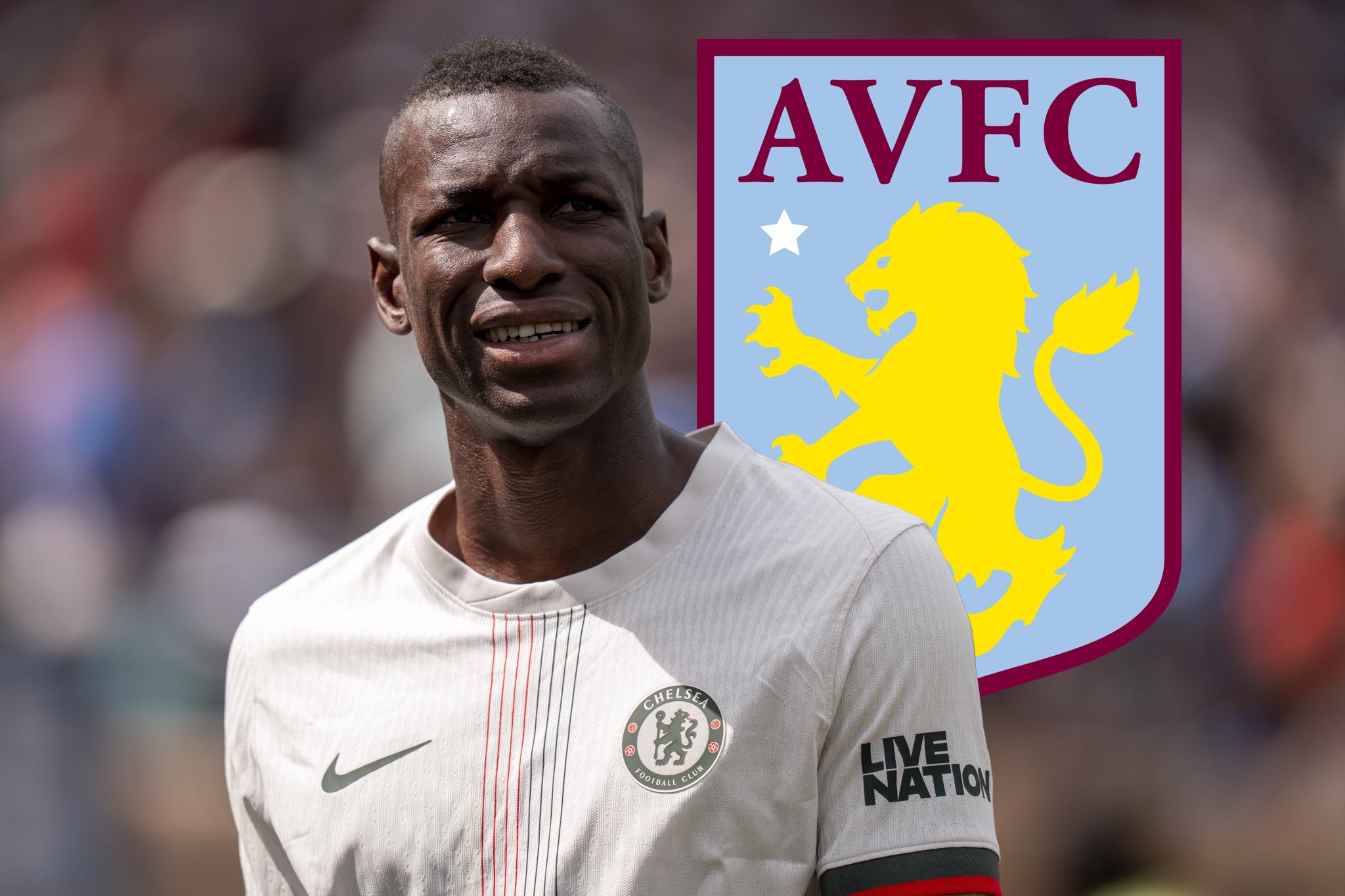 نیکلاس جکسون مهاجم سنگالی در زمین - چلسی