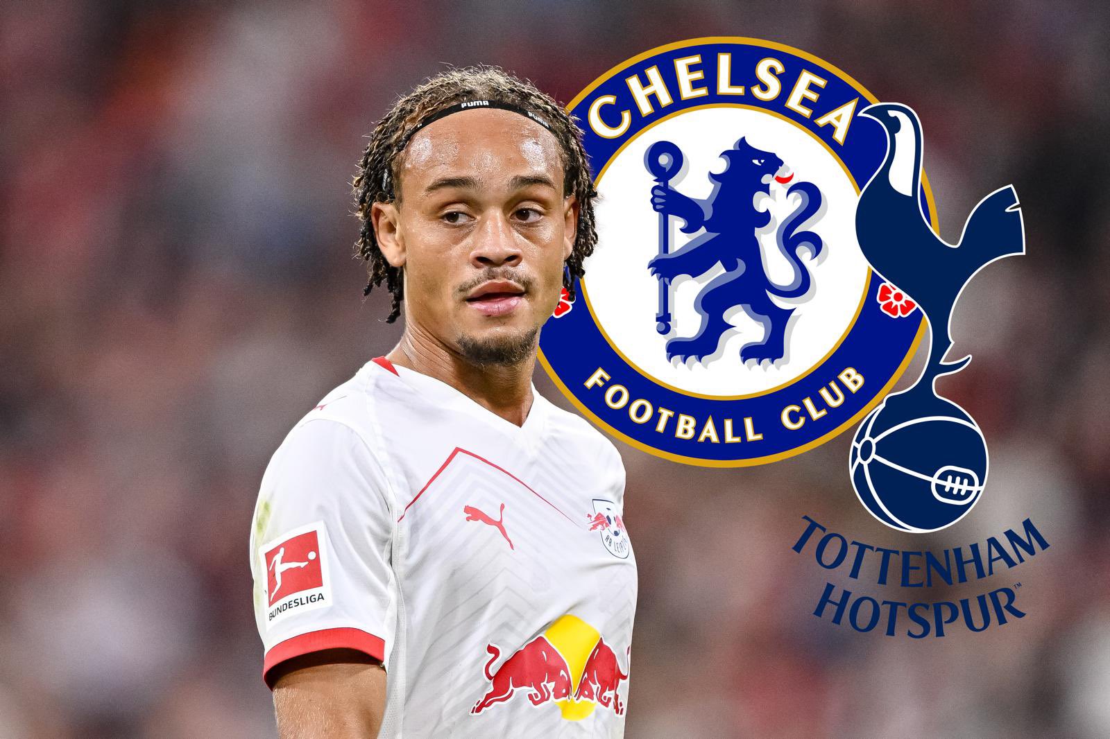 ژاوی سیمونز مهاجم هلندی در زمین - لایپزیش