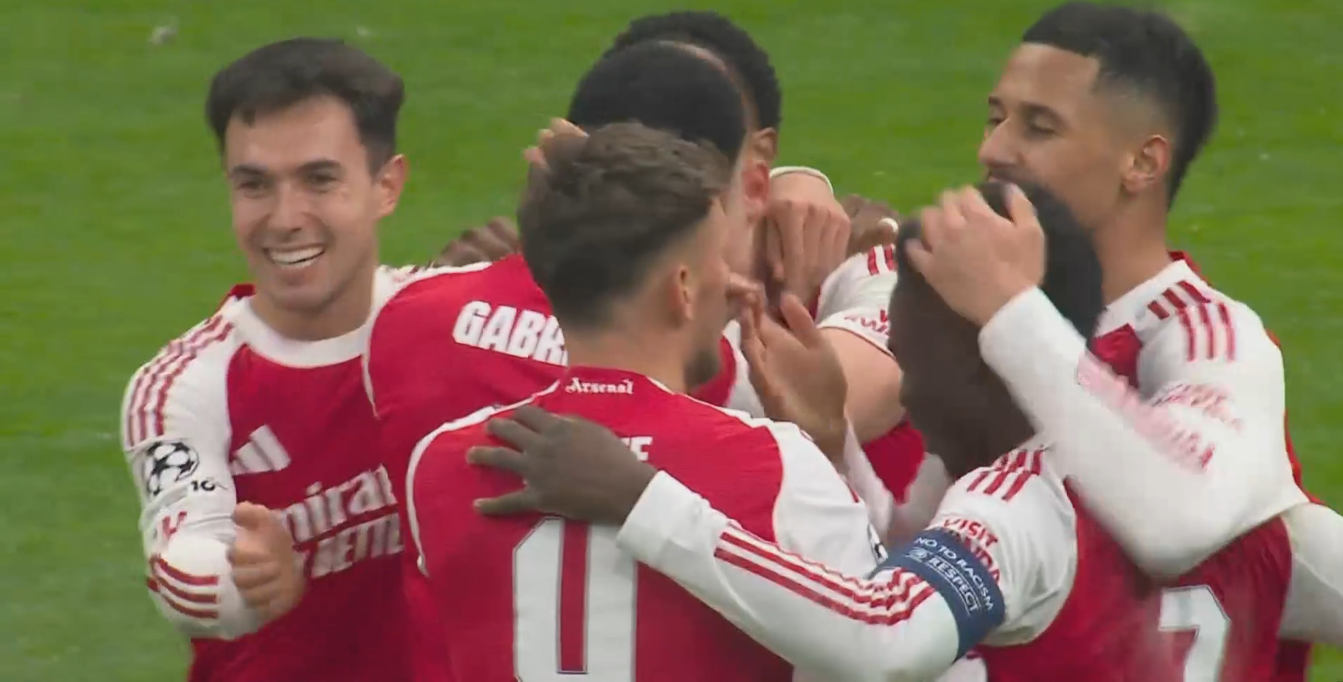 شادی بازیکنان آرسنال برابر اینتر 