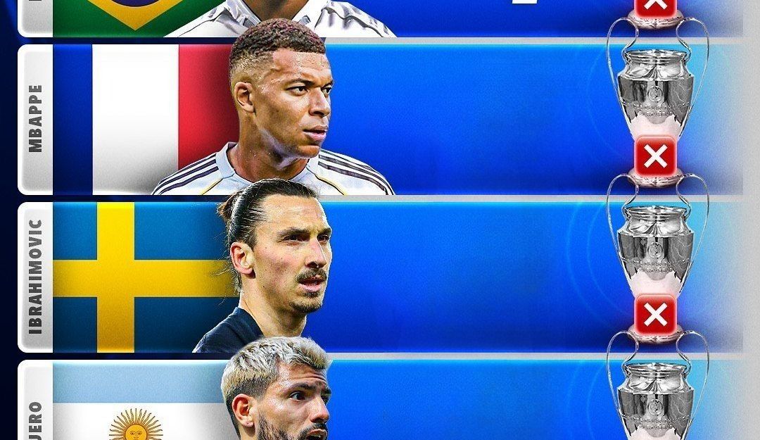 بهترین گلزنان بدون جام لیگ قهرمانان اروپا - کیلیان امباپه - زلاتان ابراهیموویچ 