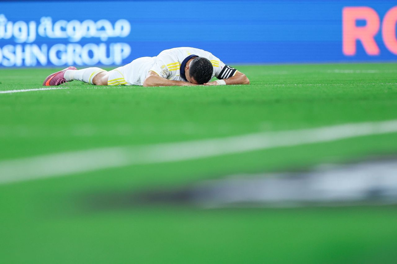 ناراحتی کریستیانو رونالدو از از دست دادن موقعیت در بازی النصر و الاتحاد عربستان 