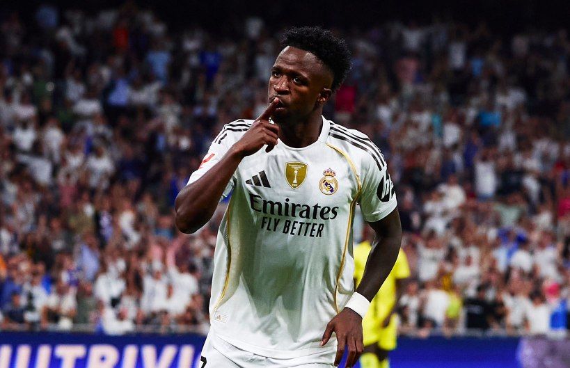 خوشحالی وینیسیوس جونیور در پیراهن رئال مادرید 