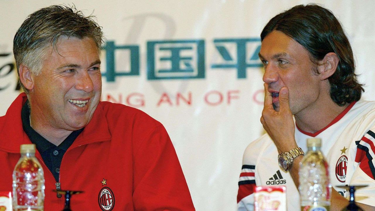 کارلو آنچلوتی و پائولو مالدینی در میلان 