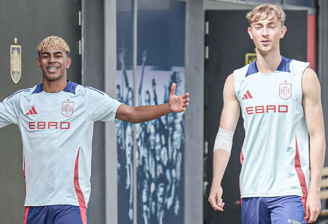 دین هاوسن و لامین یامال در اردوی تیم ملی اسپانیا