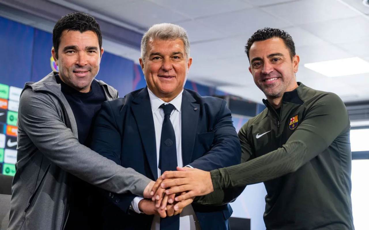 ژاوی، خوان لاپورتا و دکو در باشگاه بارسلونا 