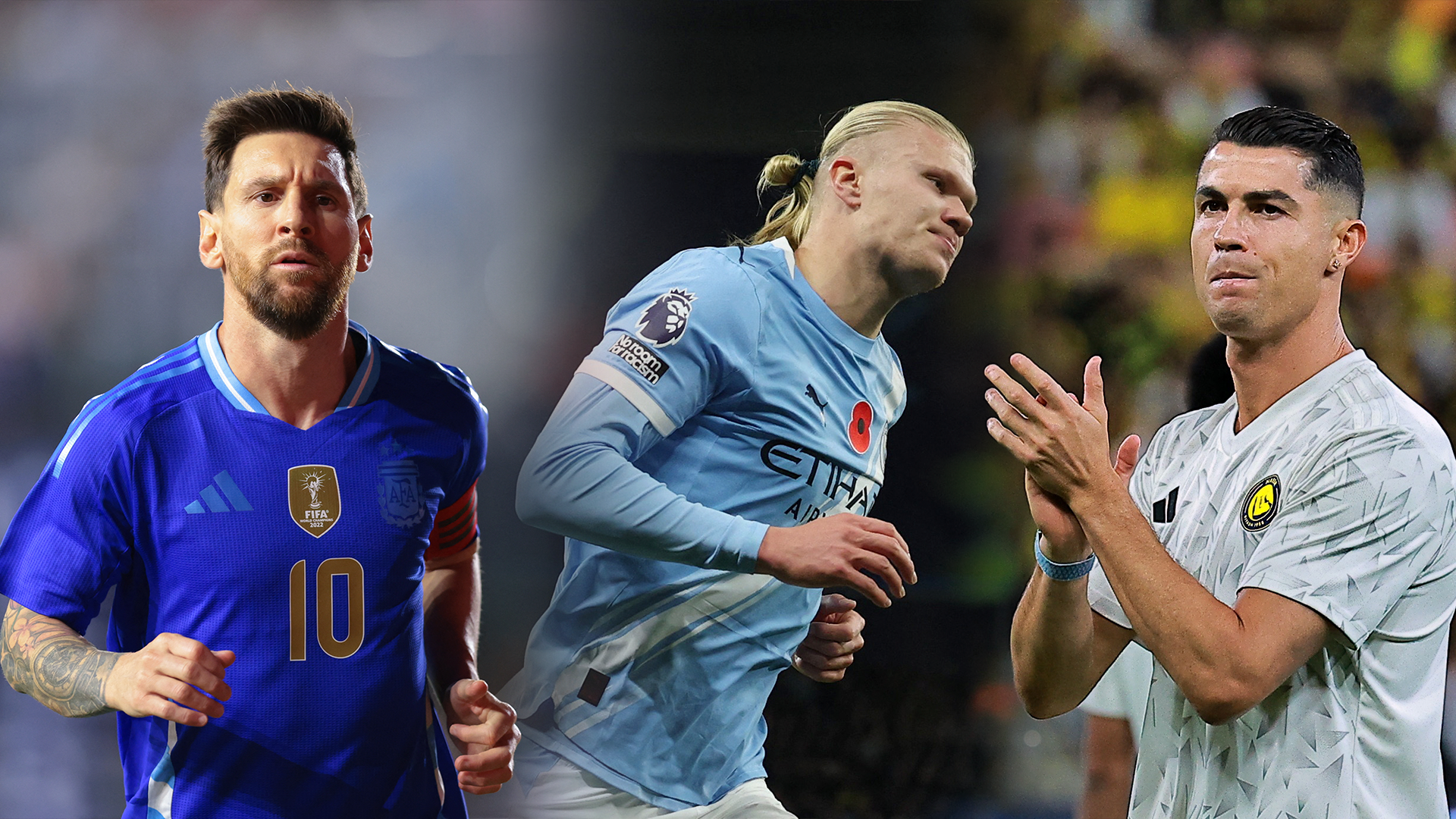 لیونل مسی - کریستیانو رونالدو - ارلینگ هالند