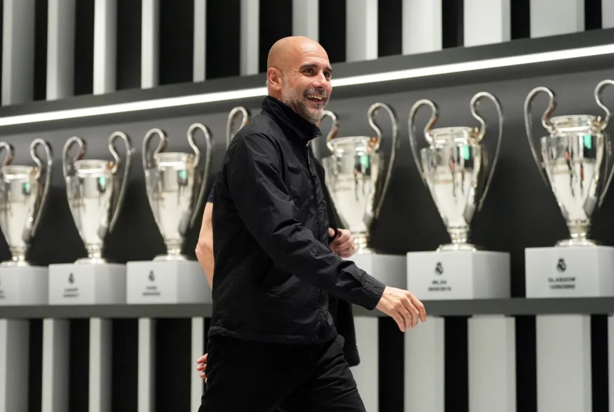 پپ گواردیولا در ورزشگاه برنابئو در لیگ قهرمانان اروپا