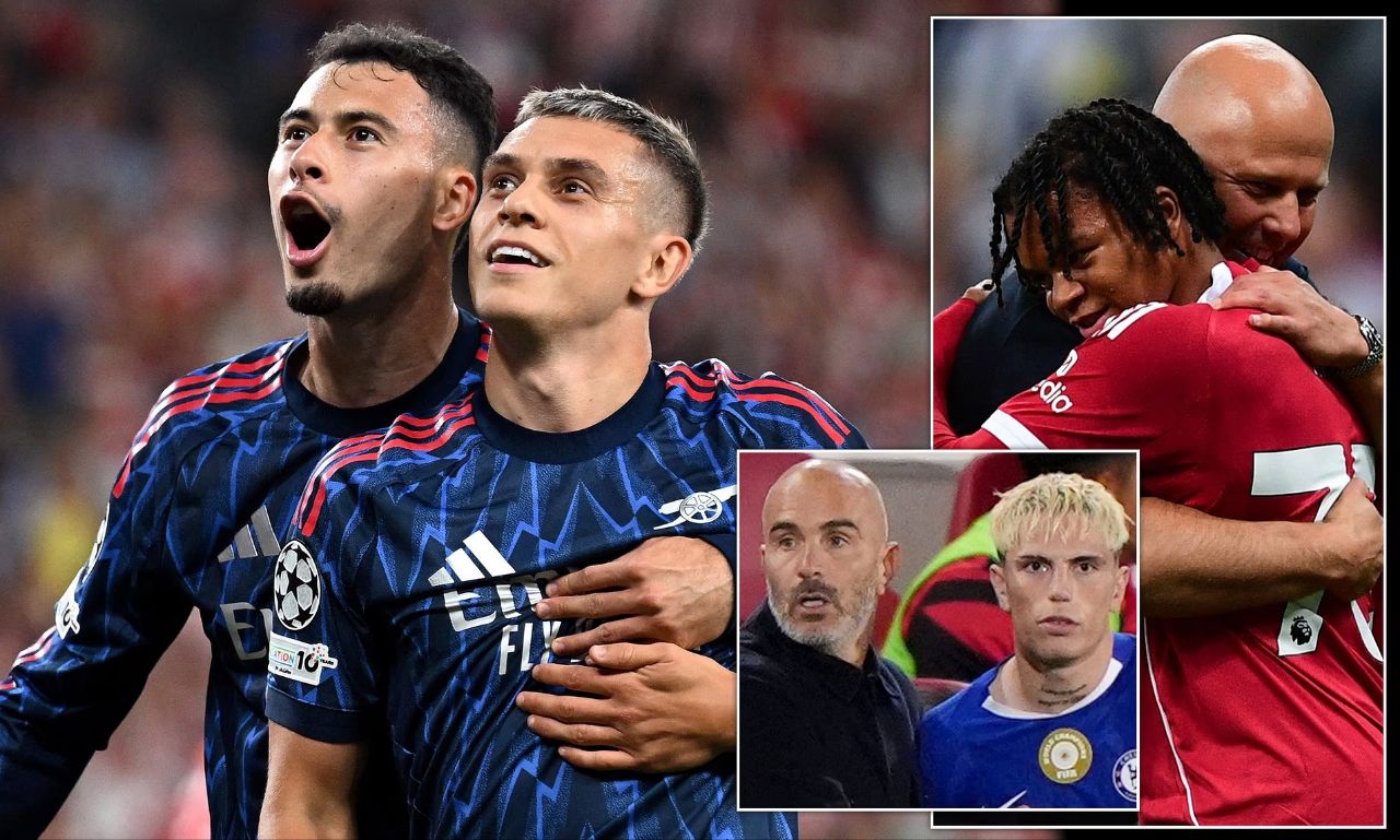 خوشحالی لیاندرو تروسار پس از پیروزی برابر بیلبائو - خوشحالی آرنه اشلوت پس از گلزنی نوموها