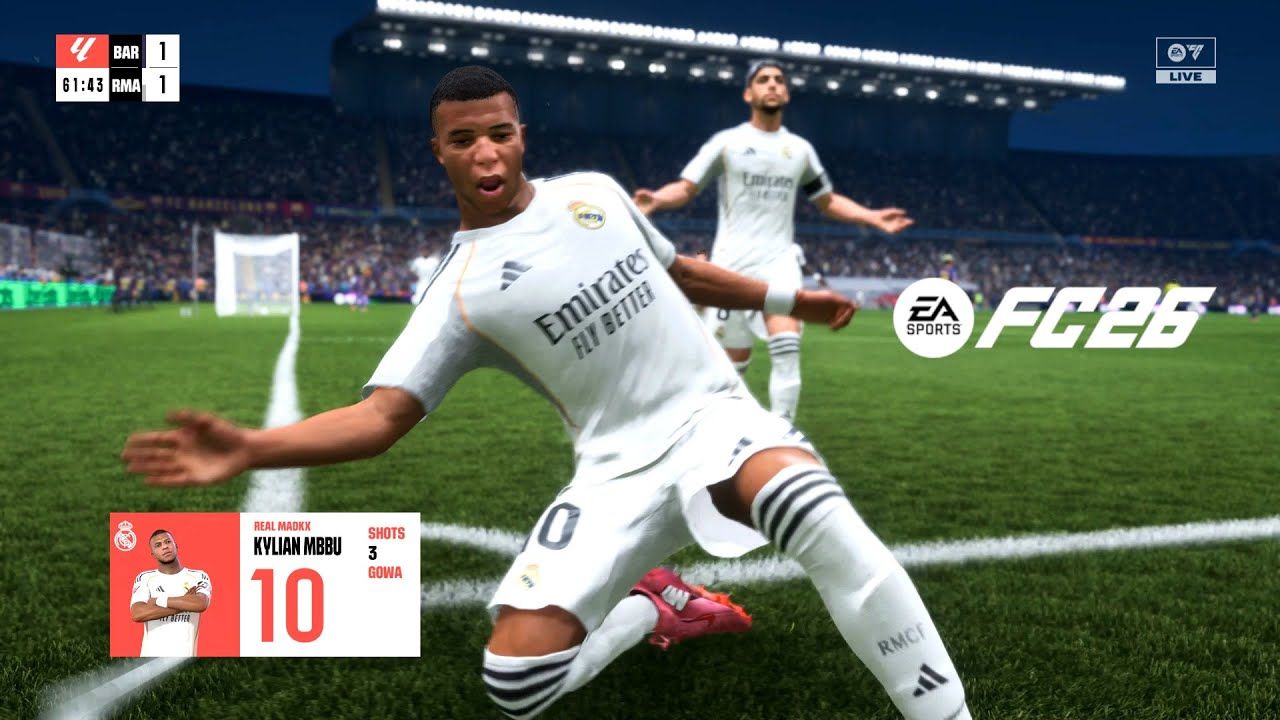 کیلیان امباپه در بازی ویدیویی EA FC 26 