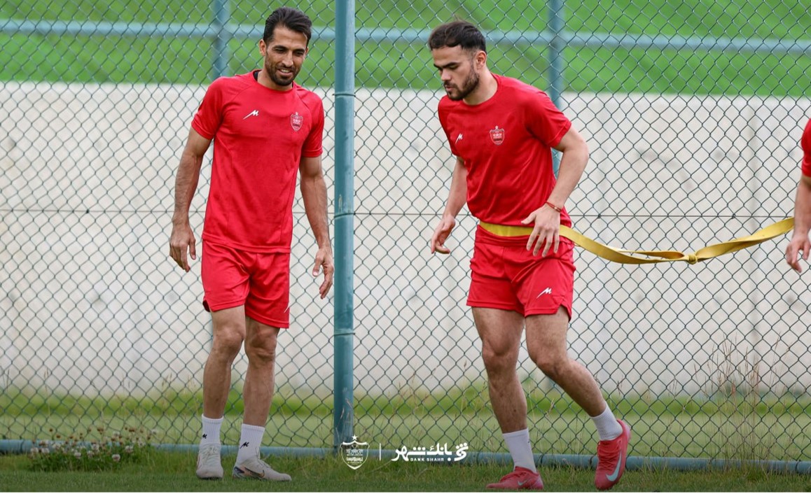 اوستون اورونوف وینگر پرسپولیس و تیم ملی ازبکستان - وحید امیری وینگر پرسپولیس - تمرینات پرسپولیس در ارزروم ترکیه - لیگ برتر ایران