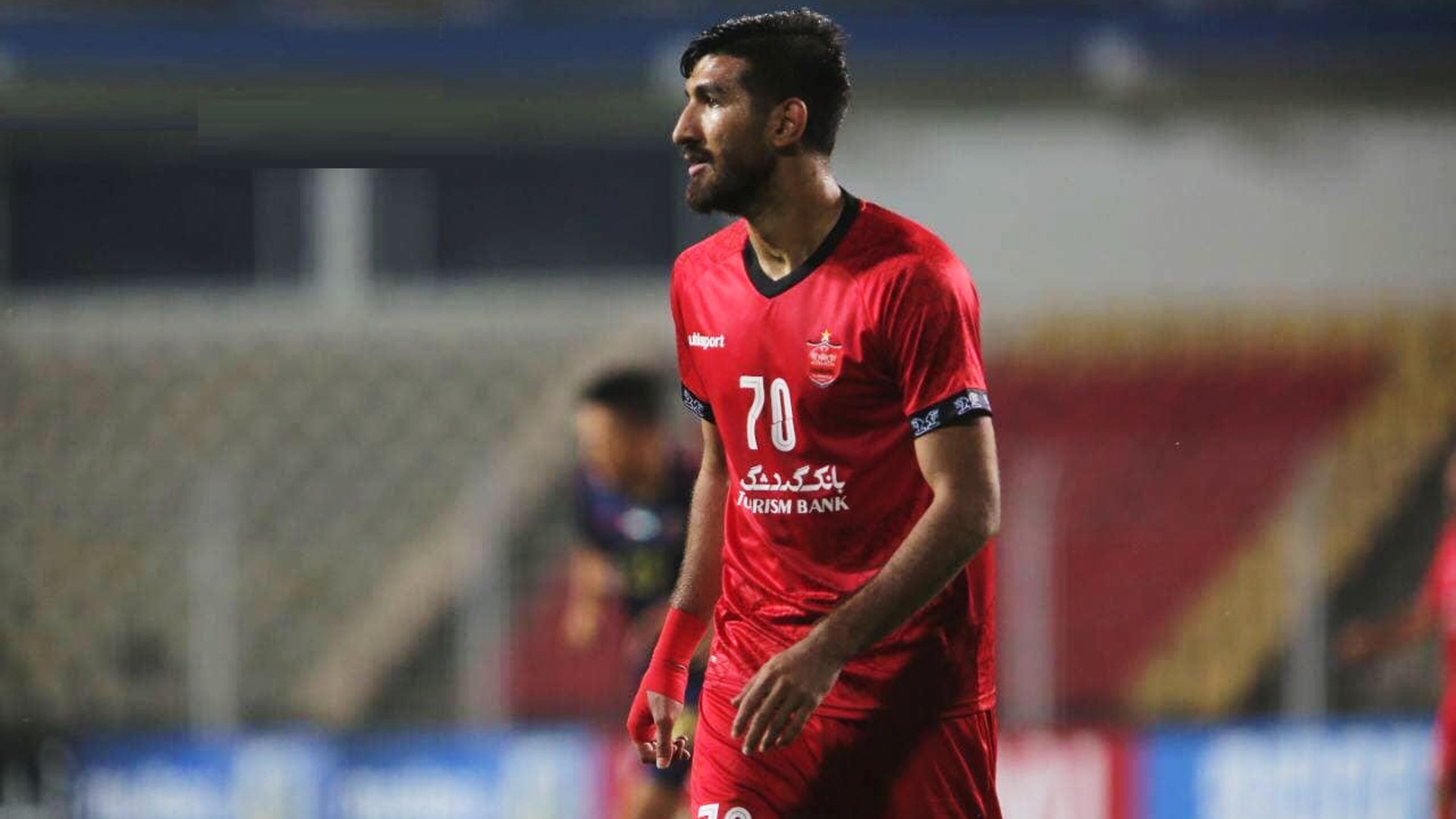 شهریار مغانلو مهاجم پرسپولیس در دیدار مقابل الوحده امارات - لیگ قهرمانان آسیا 2021 - مغانلو بازیکن حال حاضر کلباء امارات و تیم ملی ایران - لیگ برتر ایران