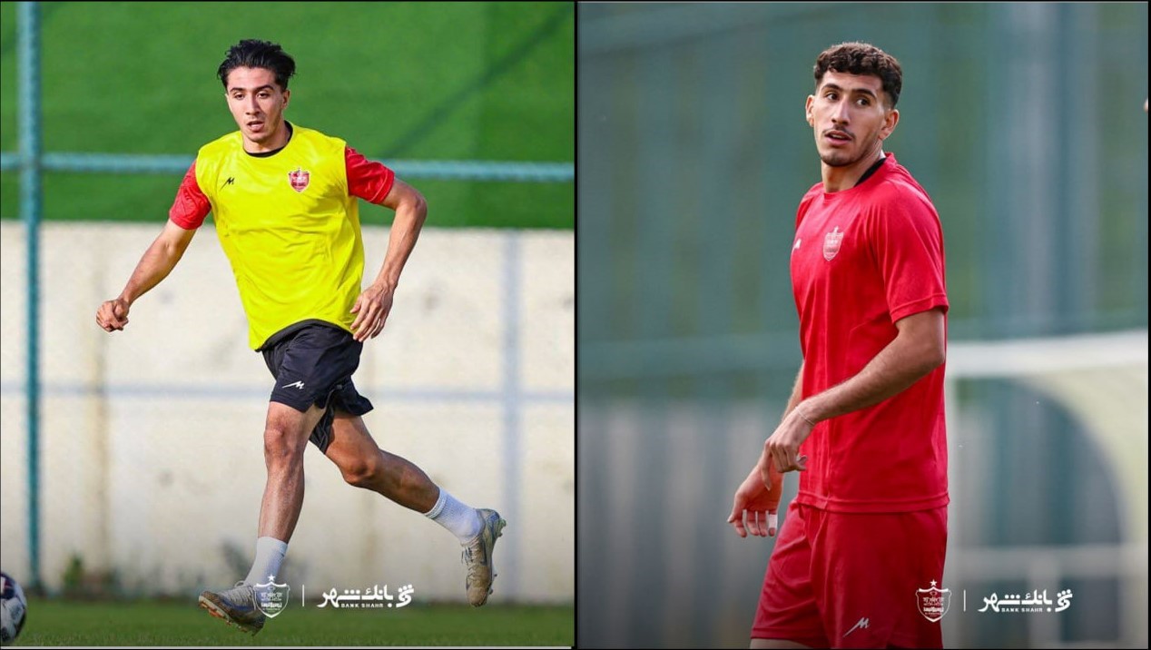 سهیل صحرایی مدافع میانی و راست پرسپولیس تهران - یعقوب براجعه وینگر و دفاع راست پرسپولیس تهران و تیم ملی امید ایران - لیگ برتر ایران