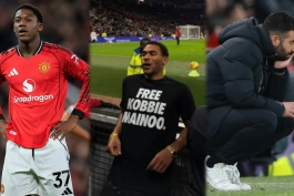 تی شرت «کوبی مینو را آزاد کنید» در اولدترافورد