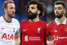 برونو فرناندز، محمد صلاح و هری کین در منچستریونایتد، لیورپول و تاتنهام