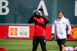 آندره اونانا در تمرینات منچستریونایتد