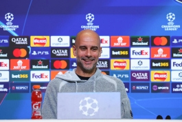 سرمربی منچسترسیتی - کنفرانس مطبوعاتی در لیگ قهرمانان اروپا