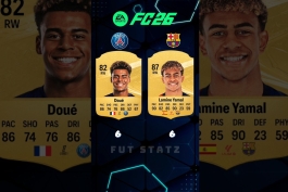 پیش‌بینی ریتینگ بازیکنان بارسلونا و پاری سن ژرمن در EA FC 26؛ با حضور یامال و دمبله، لوا و دوئه
