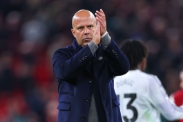 آرنه اشلوت - سرمربی لیورپول مقابل منچستریونایتد - لیگ برتر انگلیس