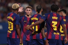 لامین یامال - رافینیا - بارسلونا در جام خوان گمپر 2025 - فرمین لوپز 