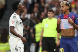 لامین یامال - وینیسیوس جونیور - بارسلونا - رئال مادرید - ال کلاسیکو - لالیگا - سانتیاگو برنابئو 