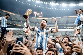 لیونل مسی پس از قهرمانی آرژانتین در جام جهانی 2022