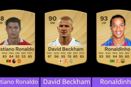 بازیکنان برتر فیفا 2005 - رونالدینیو - دیوید بکام - کریستیانو رونالدو - فیفا 2005