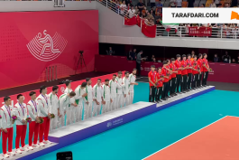 قهرمانان والیبال روی سکو؛ اولین طلای کاروان ایران در هانگژو / فیلم