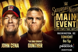 جان سینا و گونتر در رویداد WWE Saturday Night’s Main Event