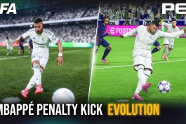 ضربات پنالتی کیلیان امباپه در بازی‌های FIFA و PES
