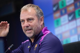 هانسی فلیک در نشست خبری پیش از بازی بارسلونا و الچه در لالیگا