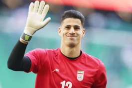 عکس از پیام نیازمند دروازه‌بان پرسپولیس و تیم ملی