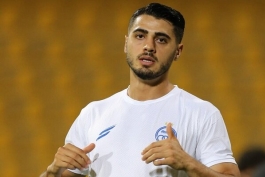 عکس از سعید سحرخیزان مهاجم استقلال در تمرین 