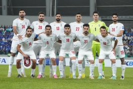 عکس تیمی از بازیکنان ایران در فینال جام کافا مقابل ازبکستان