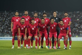 عکس از بازیکنان تیم ملی ایران در بازی مقابل تاجیکستان 