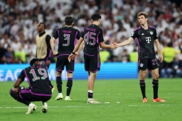 ناراحتی بازیکنان بایرن مونیخ پس از شکست مقابل رئال مادرید 