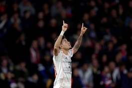 لوئیس دیاز وینگر کلمبیایی در حال شادی گل - بایرن مونیخ