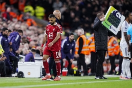 محمد صلاح وینگر مصری در زمین - لیورپول