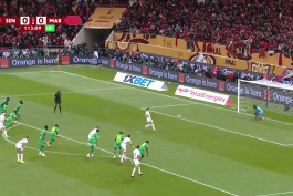 پنالتی براهیم دیاز در بازی سنگال و مراکش