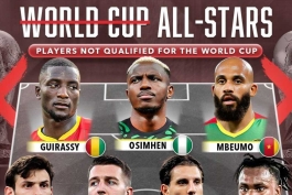 تیم منتخب برترین غایبان جام جهانی ۲۰۲۶ - برایان امبومو - ویکتور اوسیمن - سرو گیراسی 