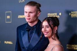 ارلینگ هالند و پارتنرش ایزابلا در مراسم توپ طلا 