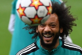 مارسلو در تمرینات رئال مادرید در فینال لیگ قهرمانان اروپا