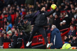 روبن آموریم در بازی منچستریونایتد 