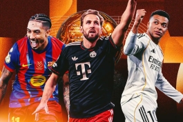 رافینیا، مهاجم بارسلونا - هری کین، مهاجم بایرن مونیخ - کیلیان امباپه، مهاجم رئال مادرید 