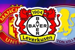 لوگوی بایرلورکوزن، استون ویلا و منچستریونایتد 