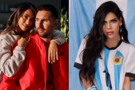 لیونل مسی در کنار همسرش آنتونلا